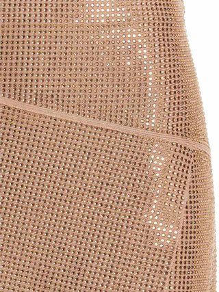 Beige Viscose Long Skirt