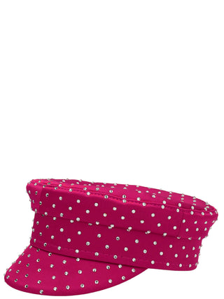 Fuchsia Satin Fatcap Hat