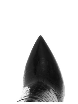 Black Leather Ankle Boots