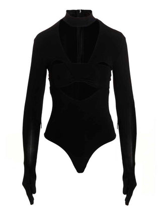 Black Viscose Bodysuit