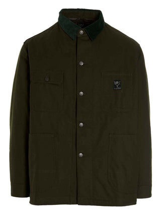 Bicolor Cotton Full-Length Jacket