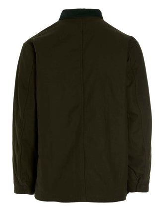 Bicolor Cotton Full-Length Jacket