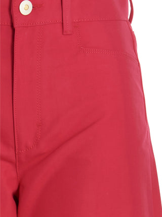 Pantalones casuales fucsia de algodón