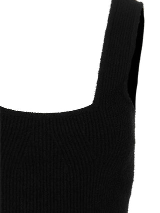 Black Cotton Midi Dress
