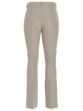 Beige Viscose Flared Pants