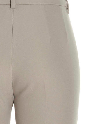 Beige Viscose Flared Pants