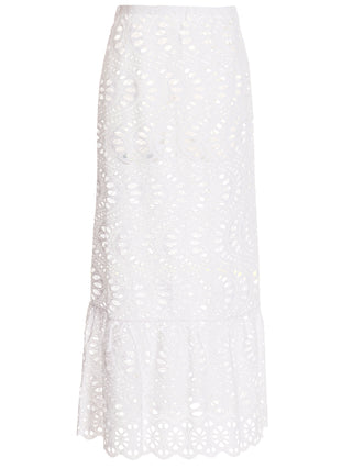White Cotton Mini Skirt