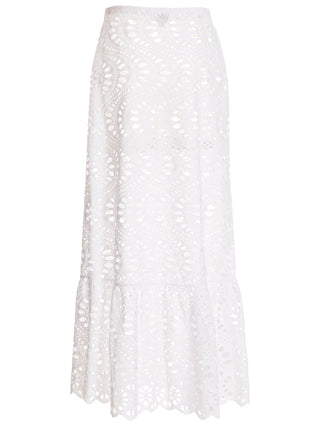White Cotton Mini Skirt