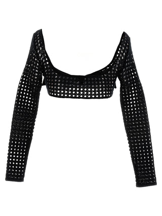 Black Polyester Long Sleeve T-Shirt