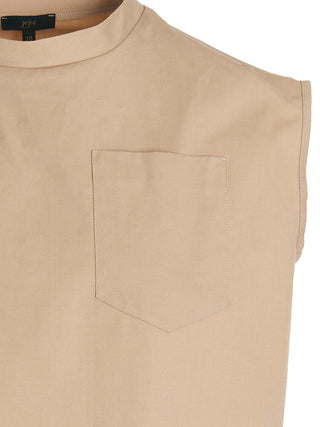 Blusa beige de algodón