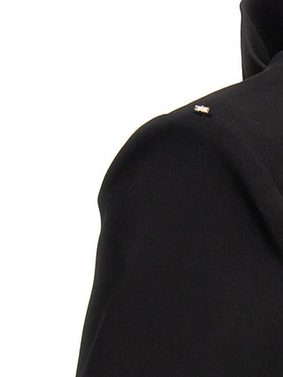 Black Viscose Short Dress