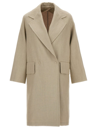 Abrigo de lino beige
