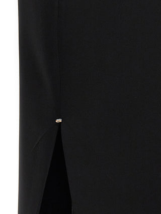 Black Viscose Long Skirt