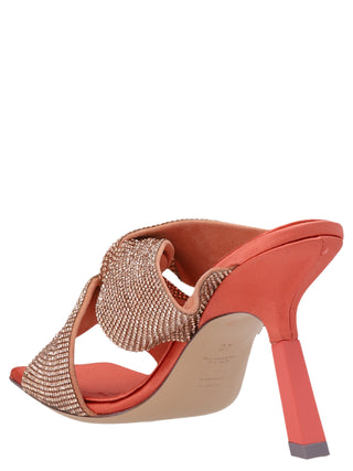Multicolor Viscose Stiletto Heel Sandals