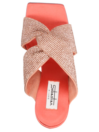 Multicolor Viscose Stiletto Heel Sandals