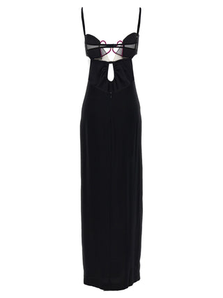 Black Viscose Long Dress