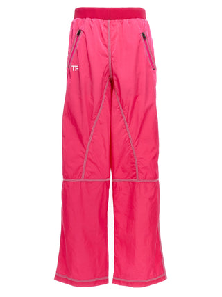 Pantalones deportivos fucsia de poliamida