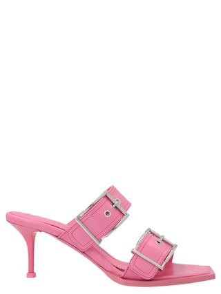 Multicolor Calfskin Stiletto Heel Sandals