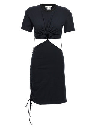 Black Cotton Midi Dress