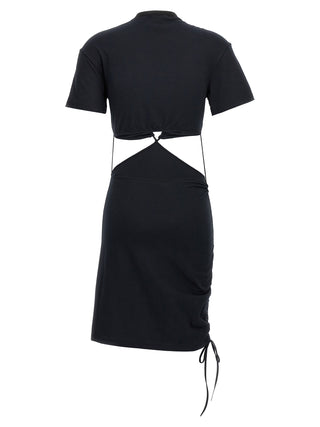 Black Cotton Midi Dress