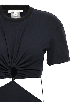 Black Cotton Midi Dress