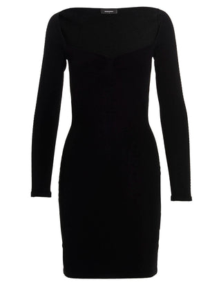 Black Viscose Mini Skirt