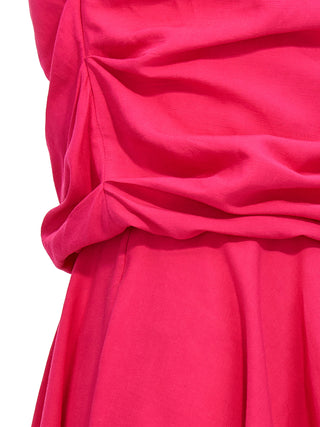 Fuchsia Viscose Short Dress