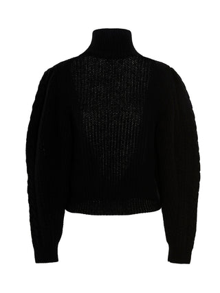 Black Wool Cardigan