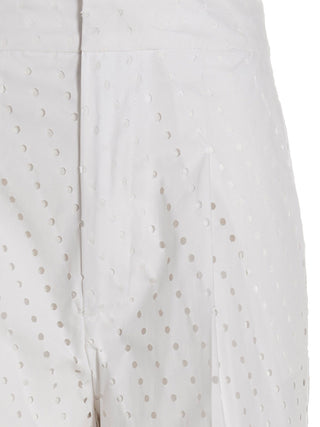 Pantalones casuales de algodón blanco