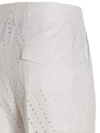 Pantalones casuales de algodón blanco