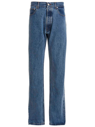 Blue Cotton Relaxed Fit Jeans