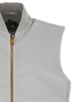 Gray Cotton Sleeveless Jacket