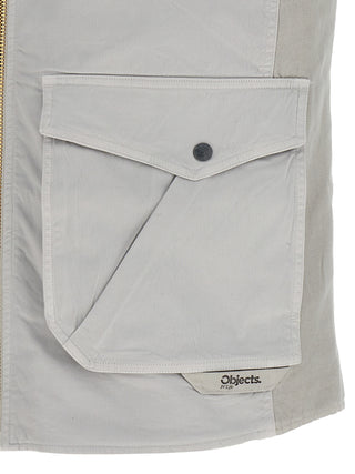 Gray Cotton Sleeveless Jacket
