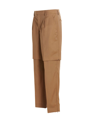 Beige Virgin Wool Dress Pants