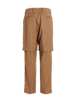 Beige Virgin Wool Dress Pants