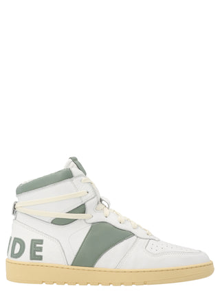 Bicolor Calfskin High Top Sneakers