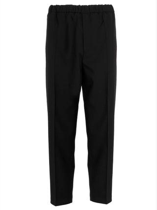 Blue Polyester Casual Pants