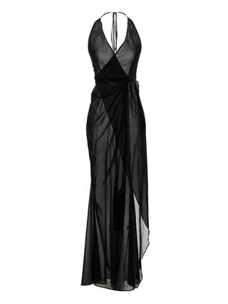 Black Silk Long Dress