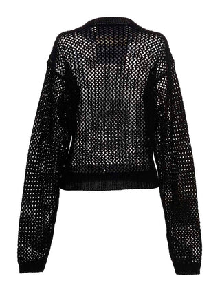 Black Cotton Cardigan