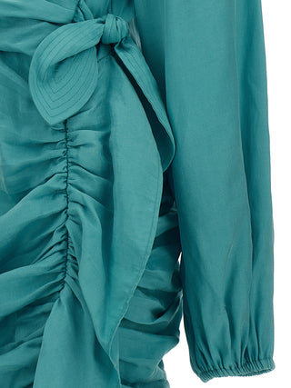 Minifalda azul de lyocell