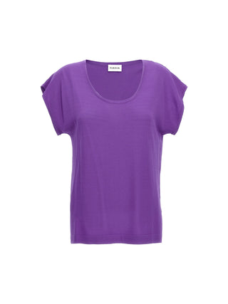 Purple Viscose T-Shirt