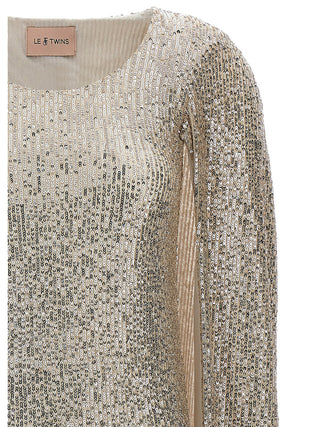 Vestido corto plateado de poliéster