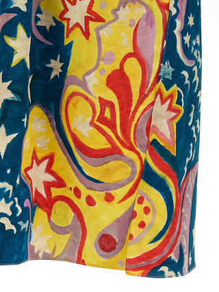 Multicolor Viscose Long Dress
