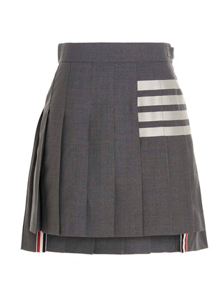 Gray Wool Long Skirt