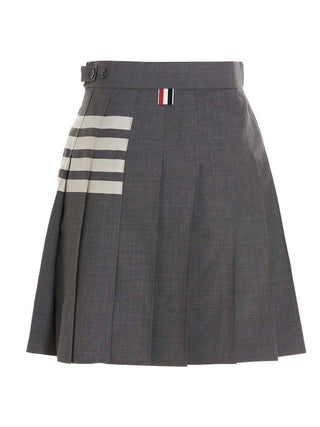 Gray Wool Long Skirt
