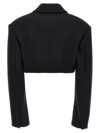 Black Wool Full-Length Jacket
