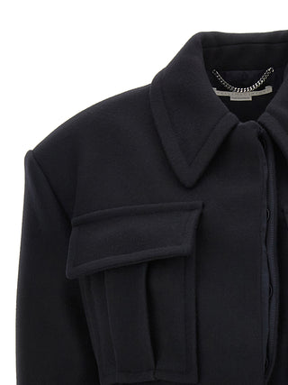 Black Wool Full-Length Jacket