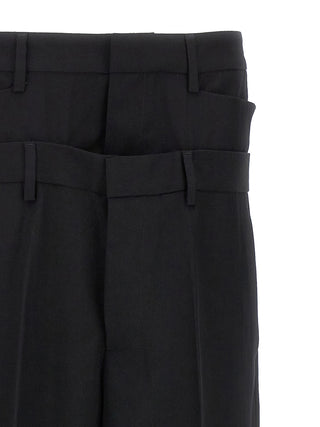 Black Virgin Wool Dress Pants