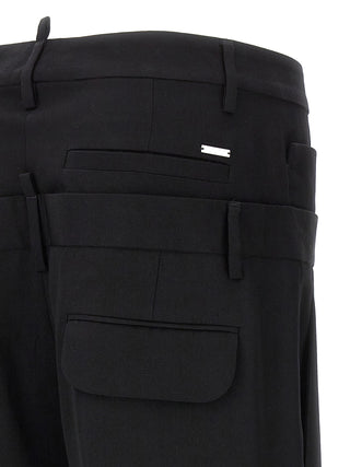 Black Virgin Wool Dress Pants
