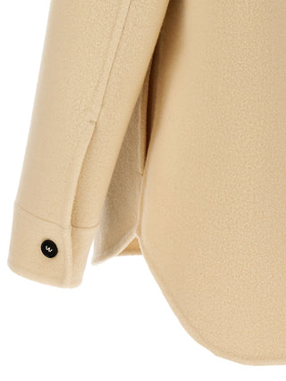 Beige Virgin Wool Coat